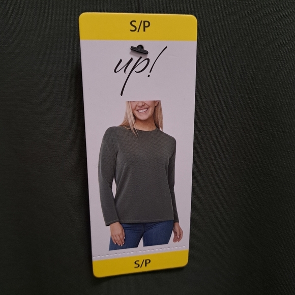 NWT Up! Long Sleeved Top Soft Tencel Green Women's Size Small Crewneck - Picture 7 of 14